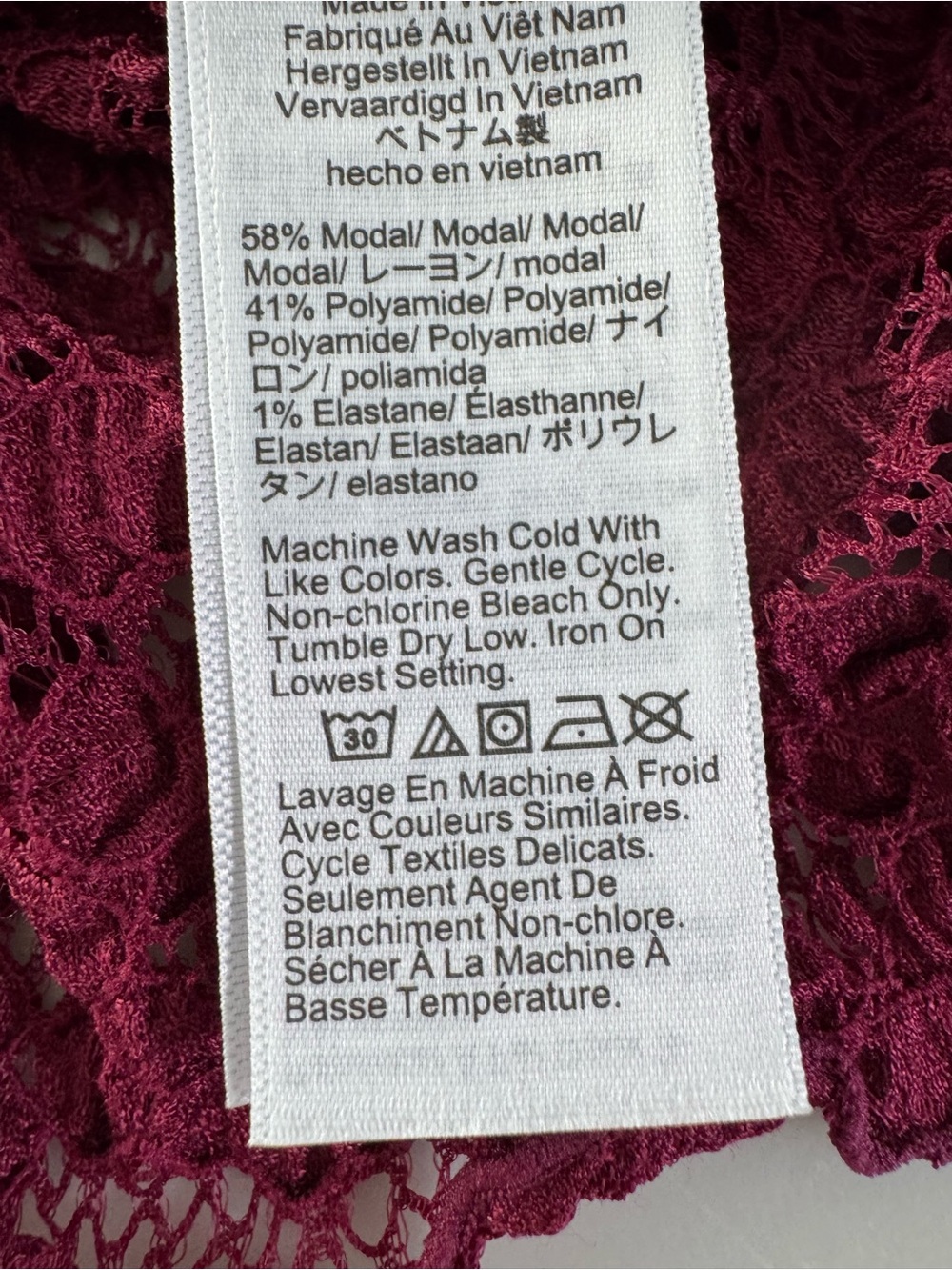 J. Crew Raspberry Textured Long Sleeve Top - Picture 5 of 5